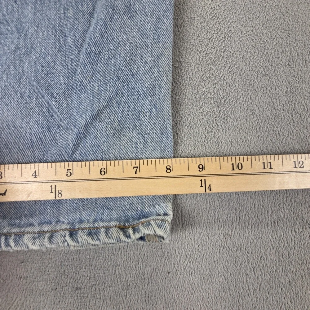 Vintage Levis 501 Jeans Mens Blue Light Wash Made In USA Button Fly Fits 31x30